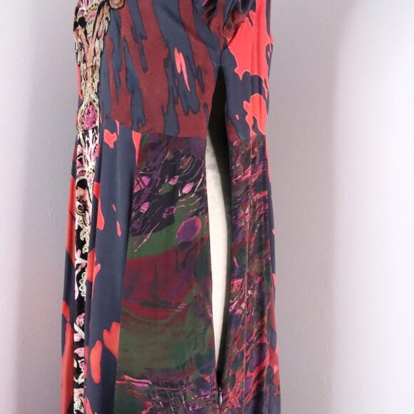 New Soft Surroundings Women's 8 Epiphany Mauve Cheetah Boho Kaftan Maxi Dress - Picture 9 of 13